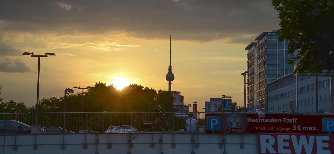 Berlin Germany TV Tower Sunset