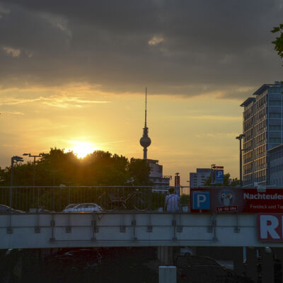 Berlin Germany TV Tower Sunset